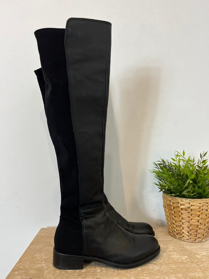 CAMILAS. Botas altas doble textura. T 38