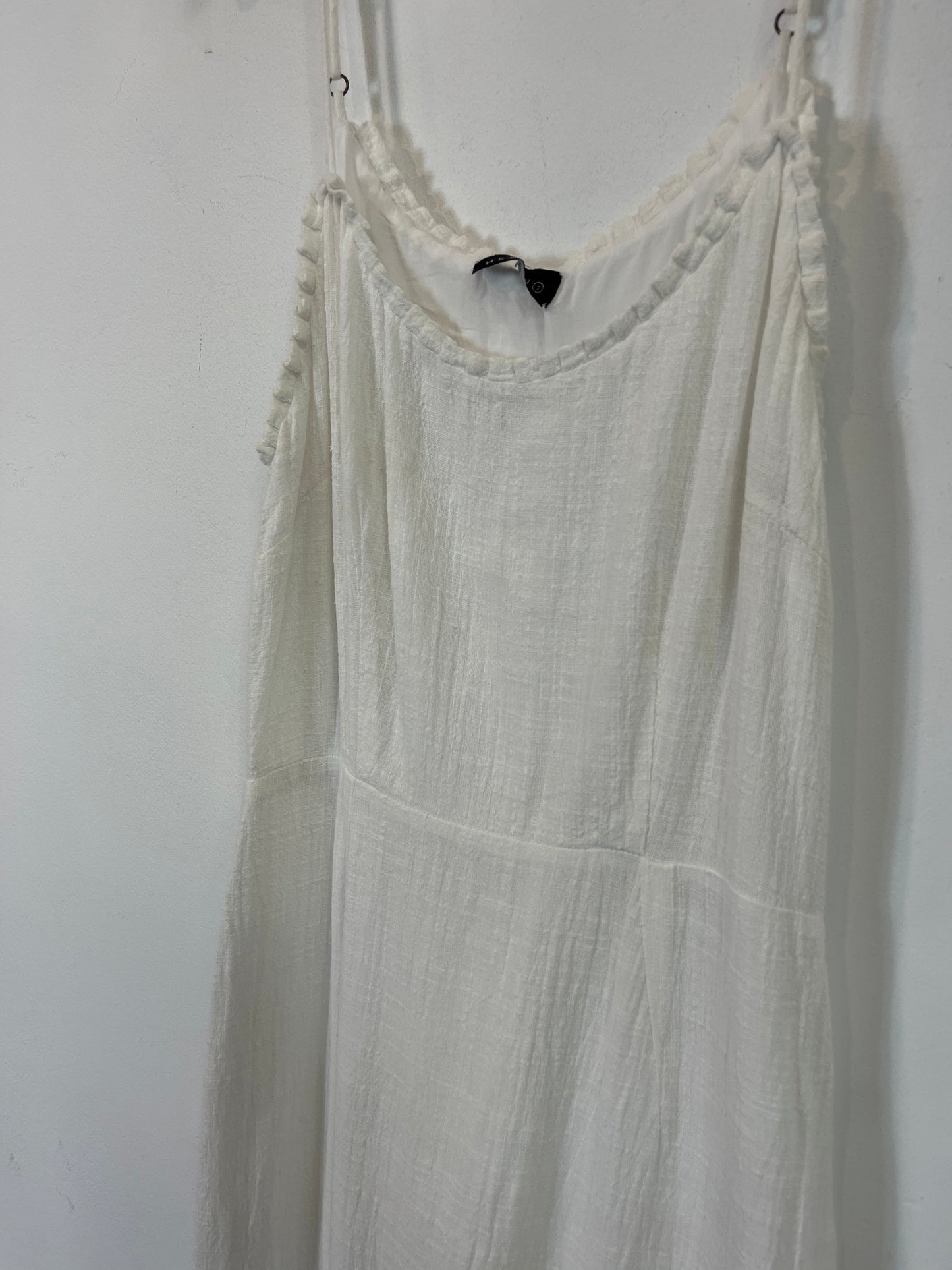 HERON. Vestido largo algodón volante. T S