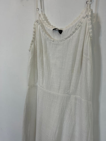 HERON. Vestido largo algodón volante. T S