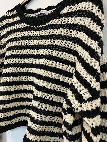 STRADIVARIUS. Jersey punto rayas. T S