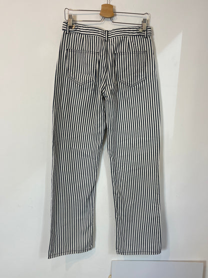 ZARA. Pantalón rayas algodón. T 36