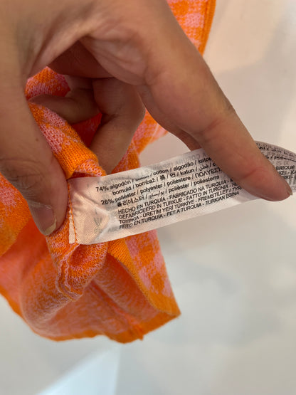 ZARA. Top estampado geométrico bicolor. T M