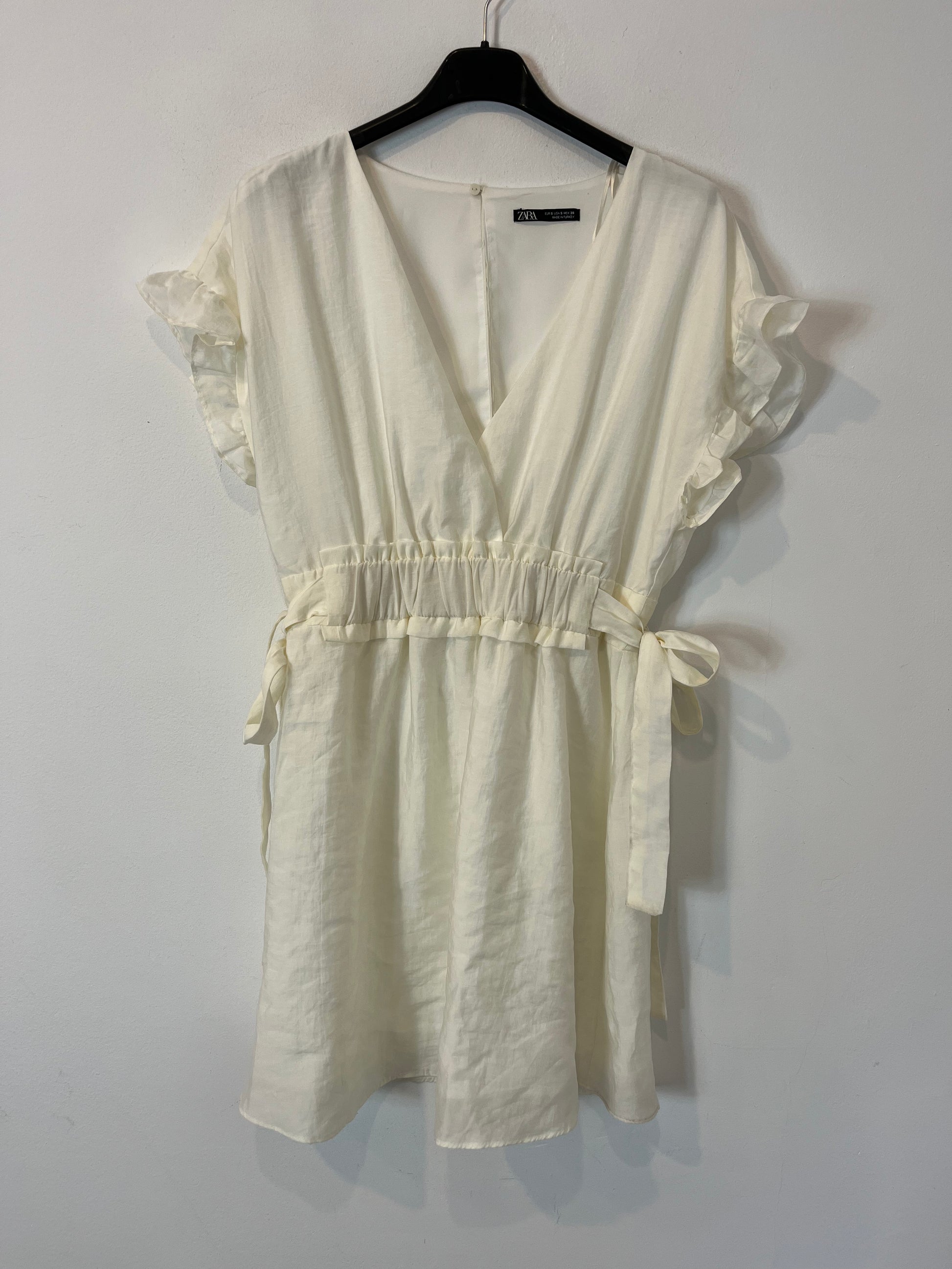 white ruffle dress zara ZARA. White ruffled dress. TS – Hibuy market