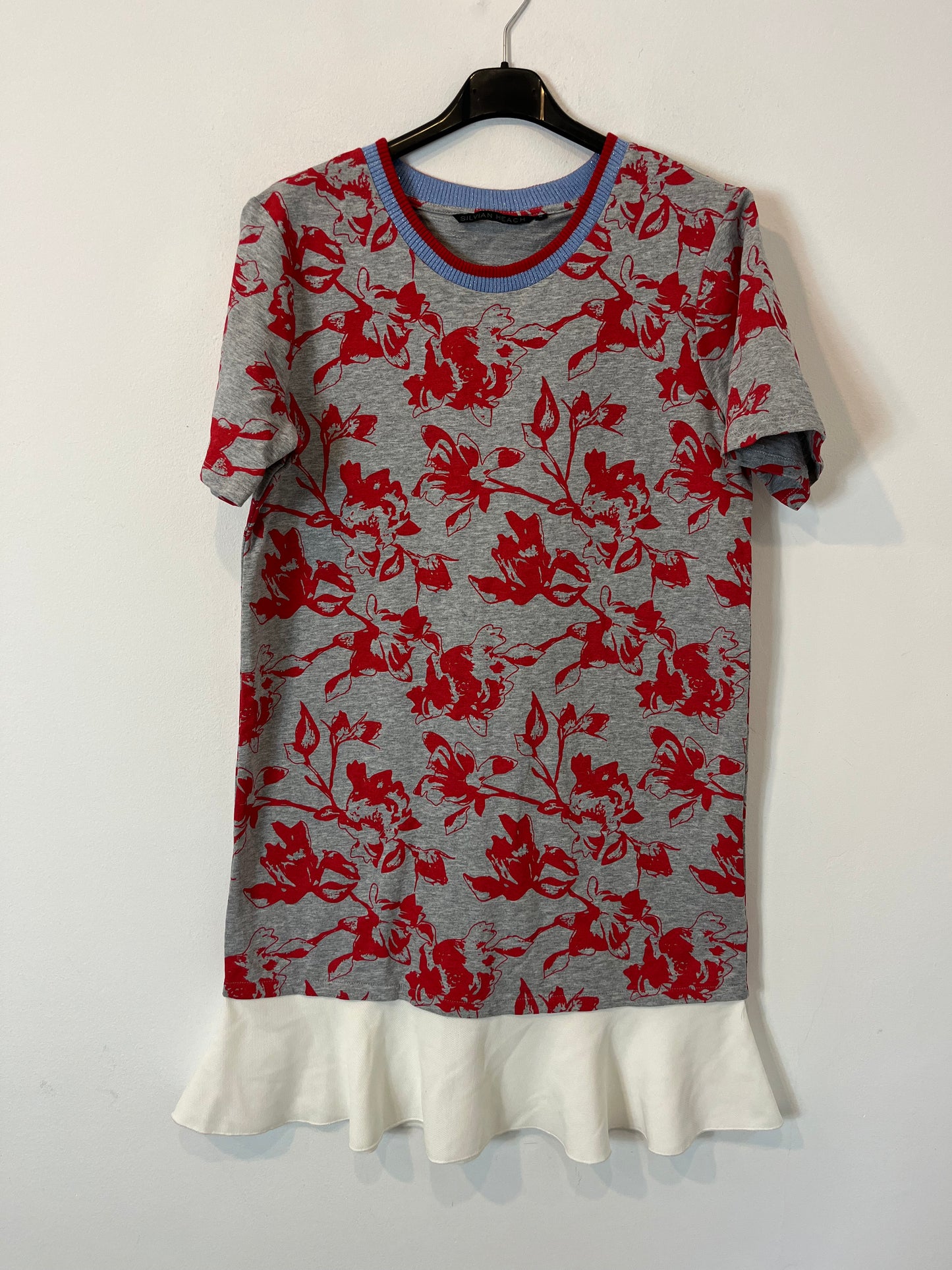 SILVIAN HEACH. Vestido corto doble textura. T.S