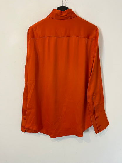 ZARA. Camisa naranjas satinada. T S