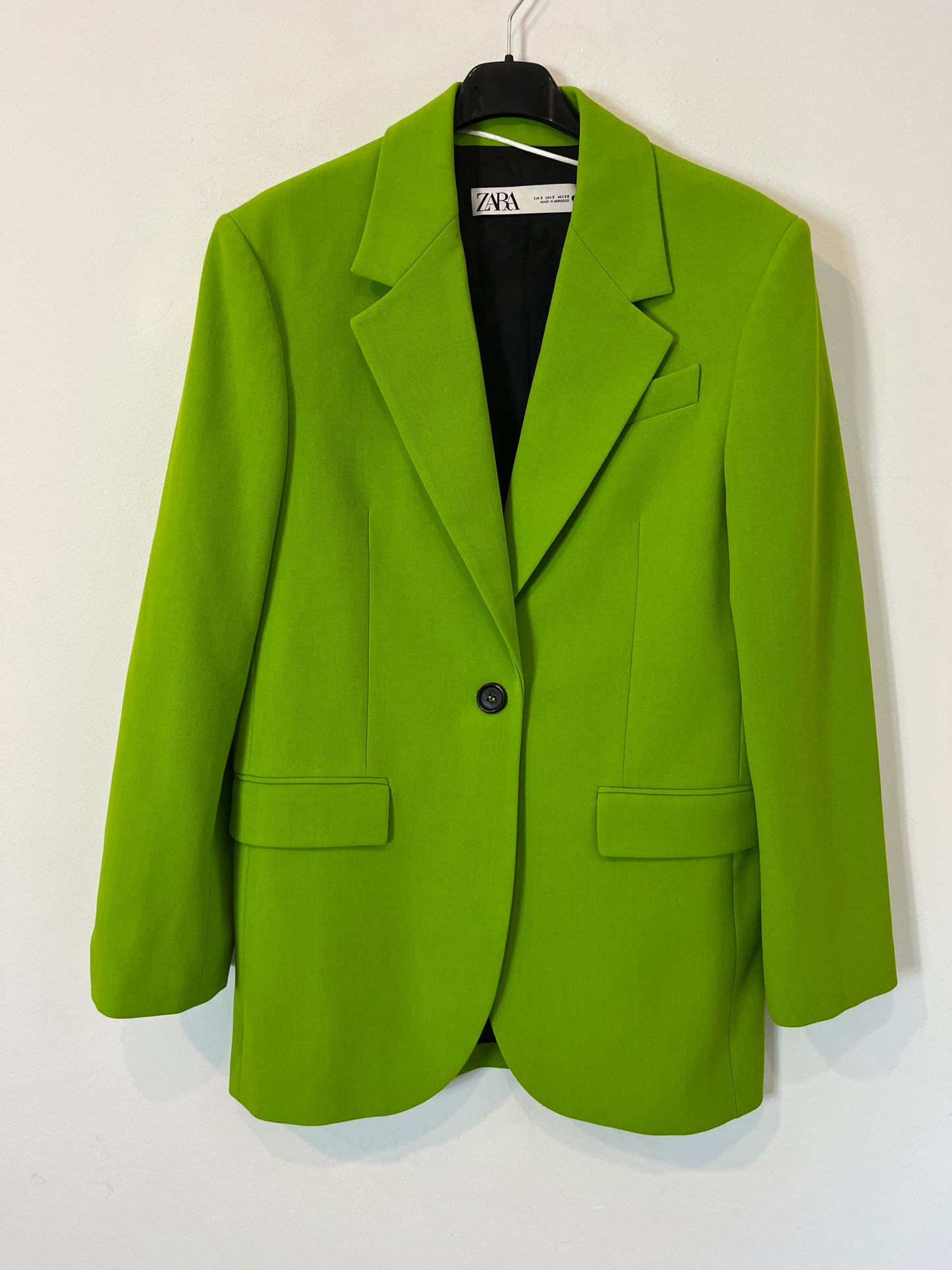 ZARA. Blazer verde oversized. T S