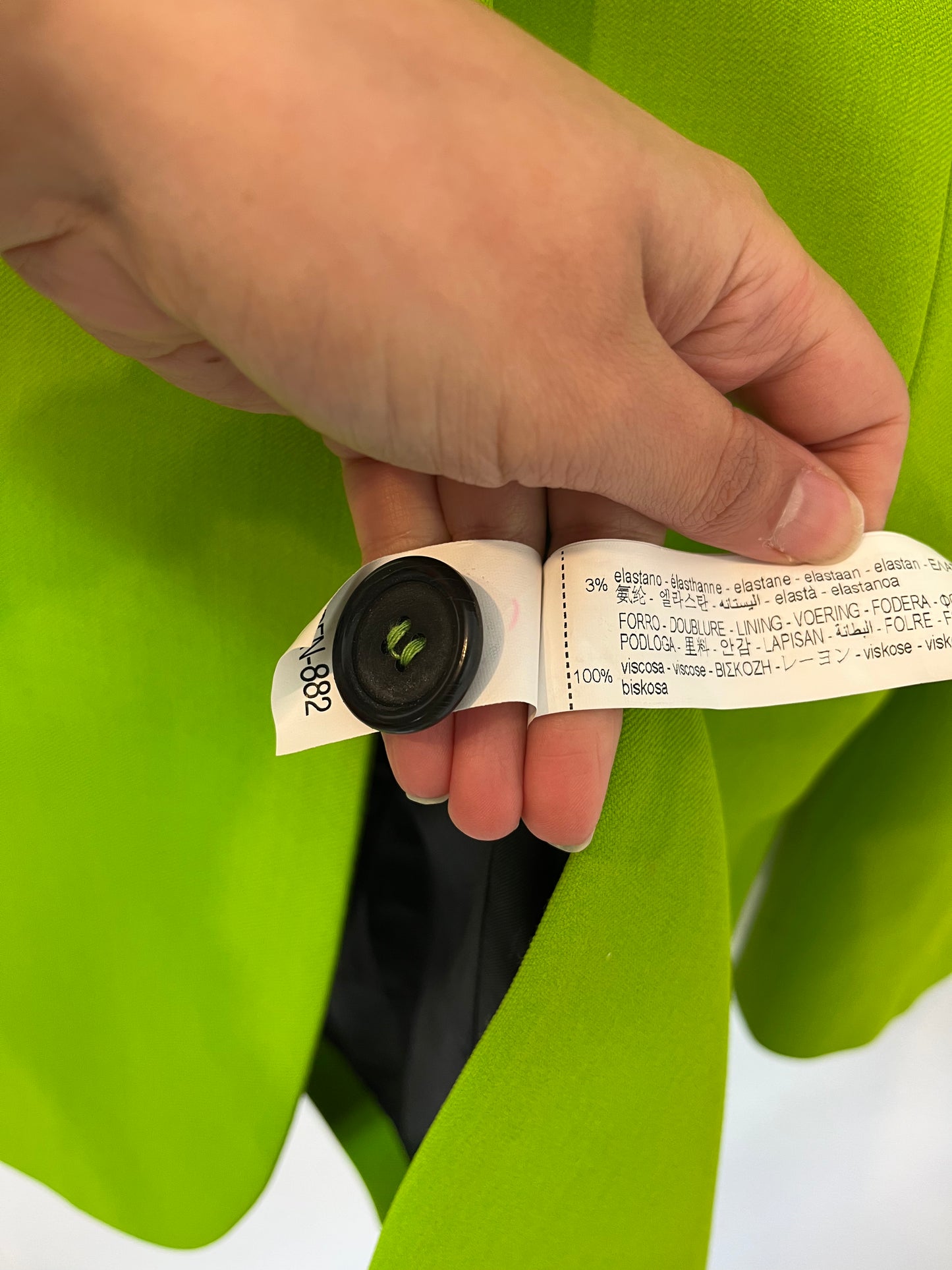 ZARA. Blazer verde oversized. T S