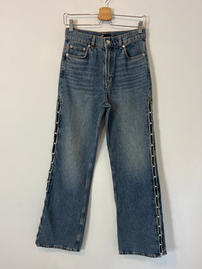 MAJE. Denim recto aberturas. T 36