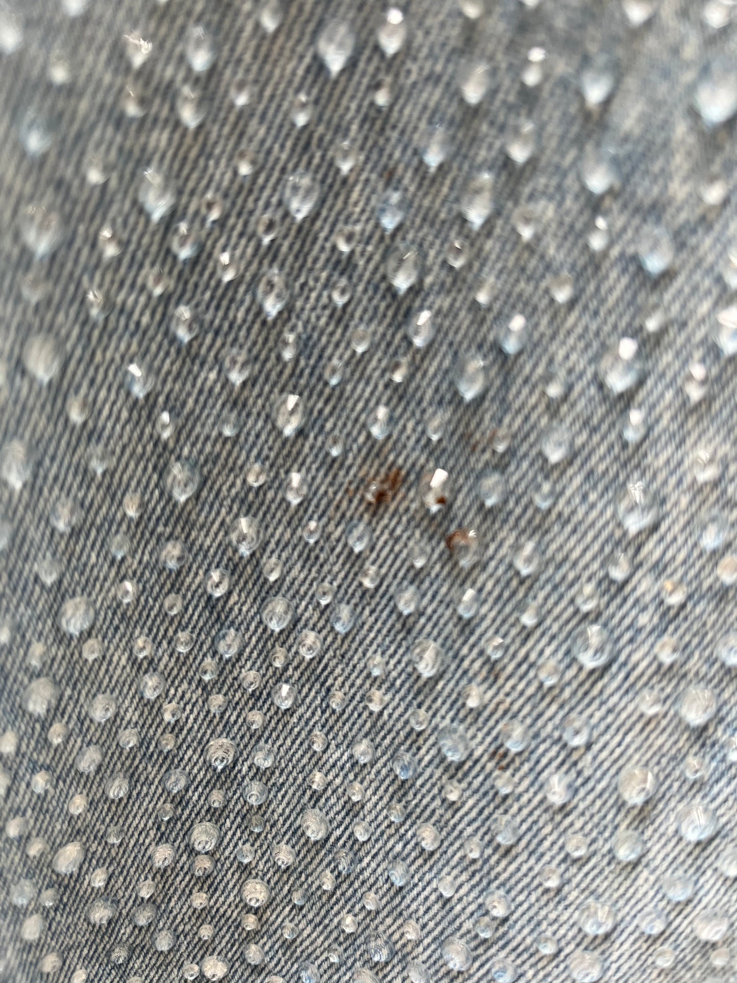 ZARA. Denim recto pedrería. T 36