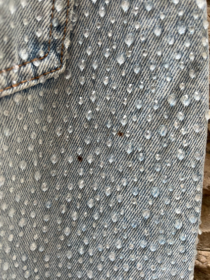 ZARA. Denim recto pedrería. T 36