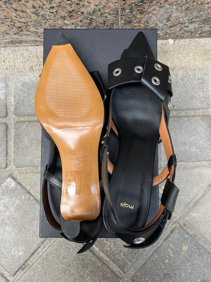 MAJE. Black studded shoes, size 39