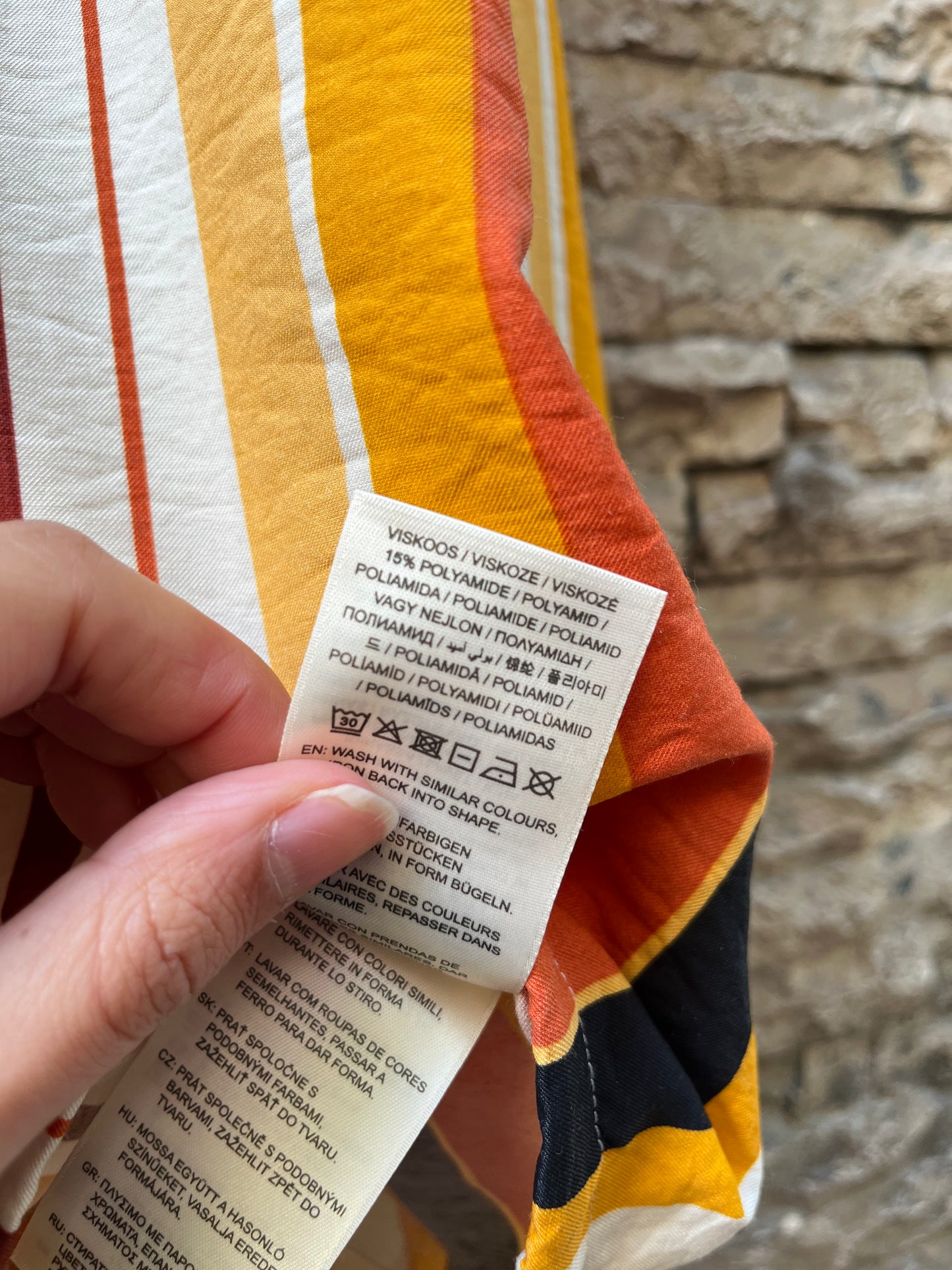 GANT. Striped skirt and blouse set. Size XS/S