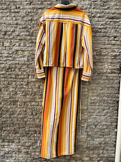 GANT. Striped skirt and blouse set. Size XS/S