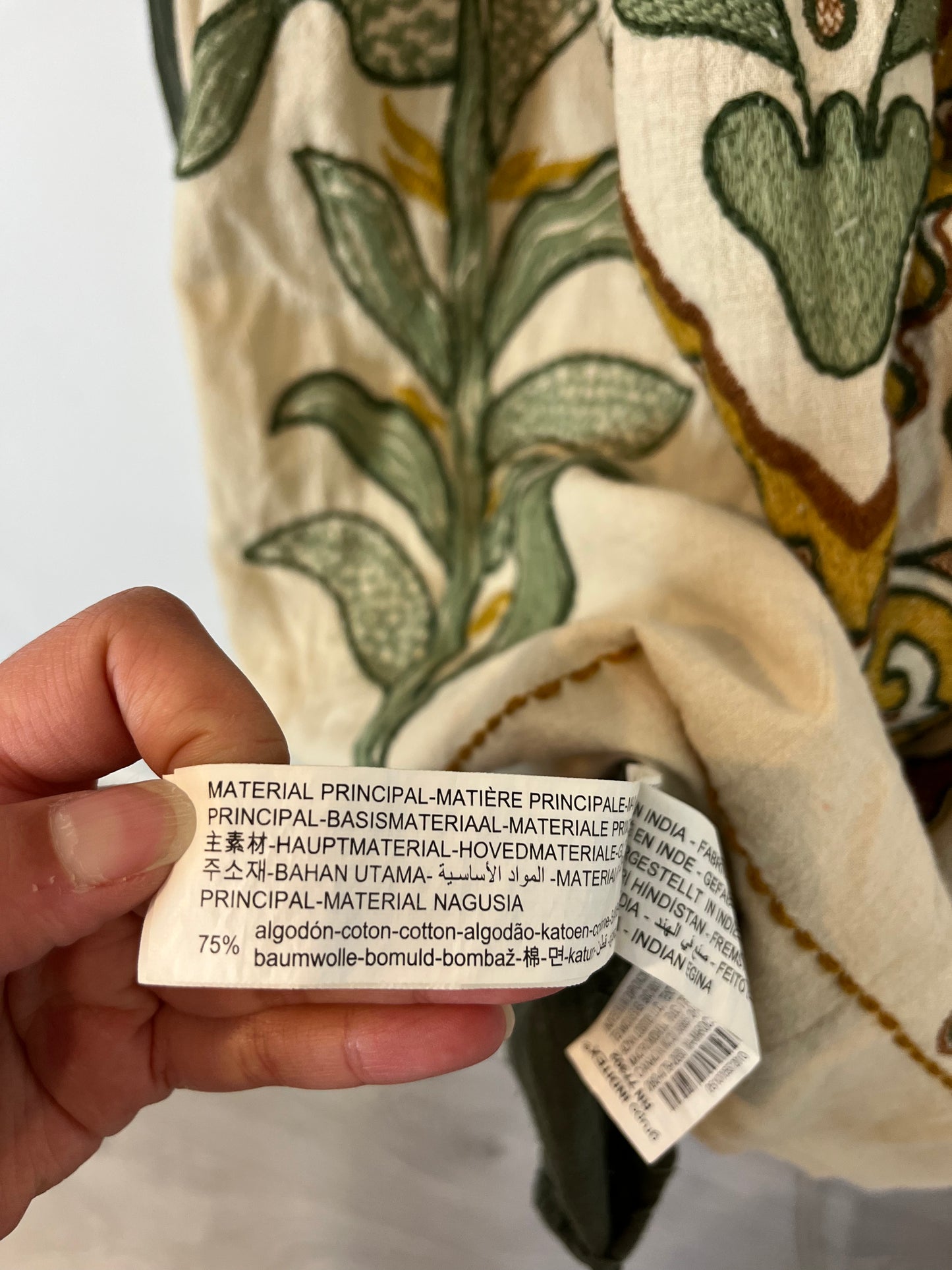 ZARA. Short embroidered linen dress. XS (S/M)