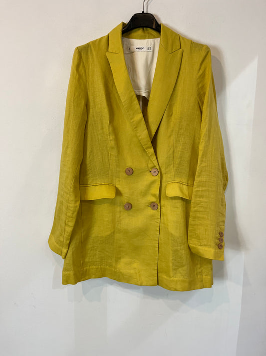 MANGO. Pistachio linen blazer. Size XS