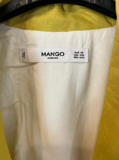 MANGO. Blazer lino pistacho. T XS
