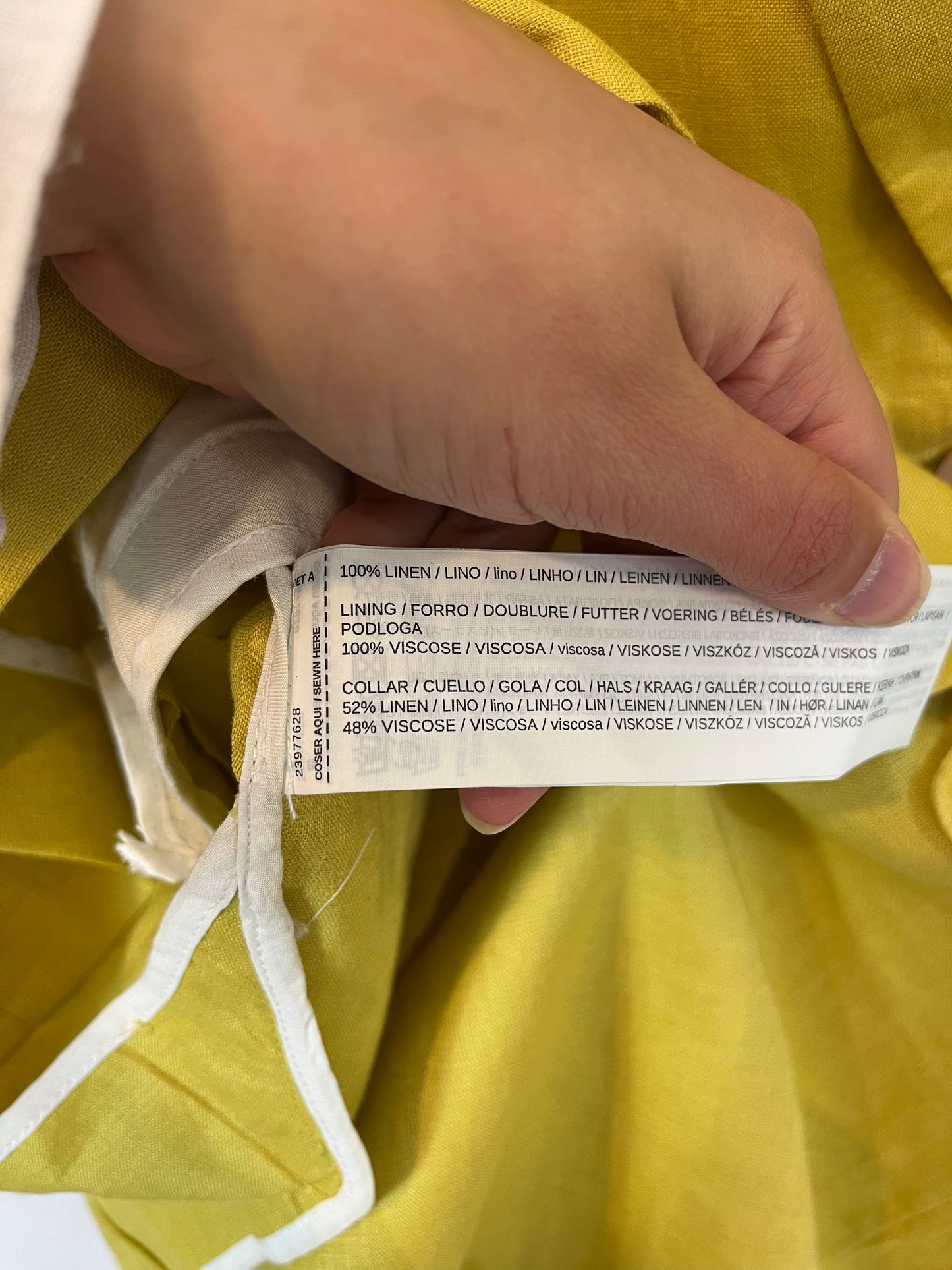 MANGO. Blazer lino pistacho. T XS