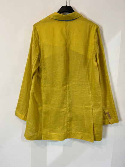 MANGO. Blazer lino pistacho. T XS
