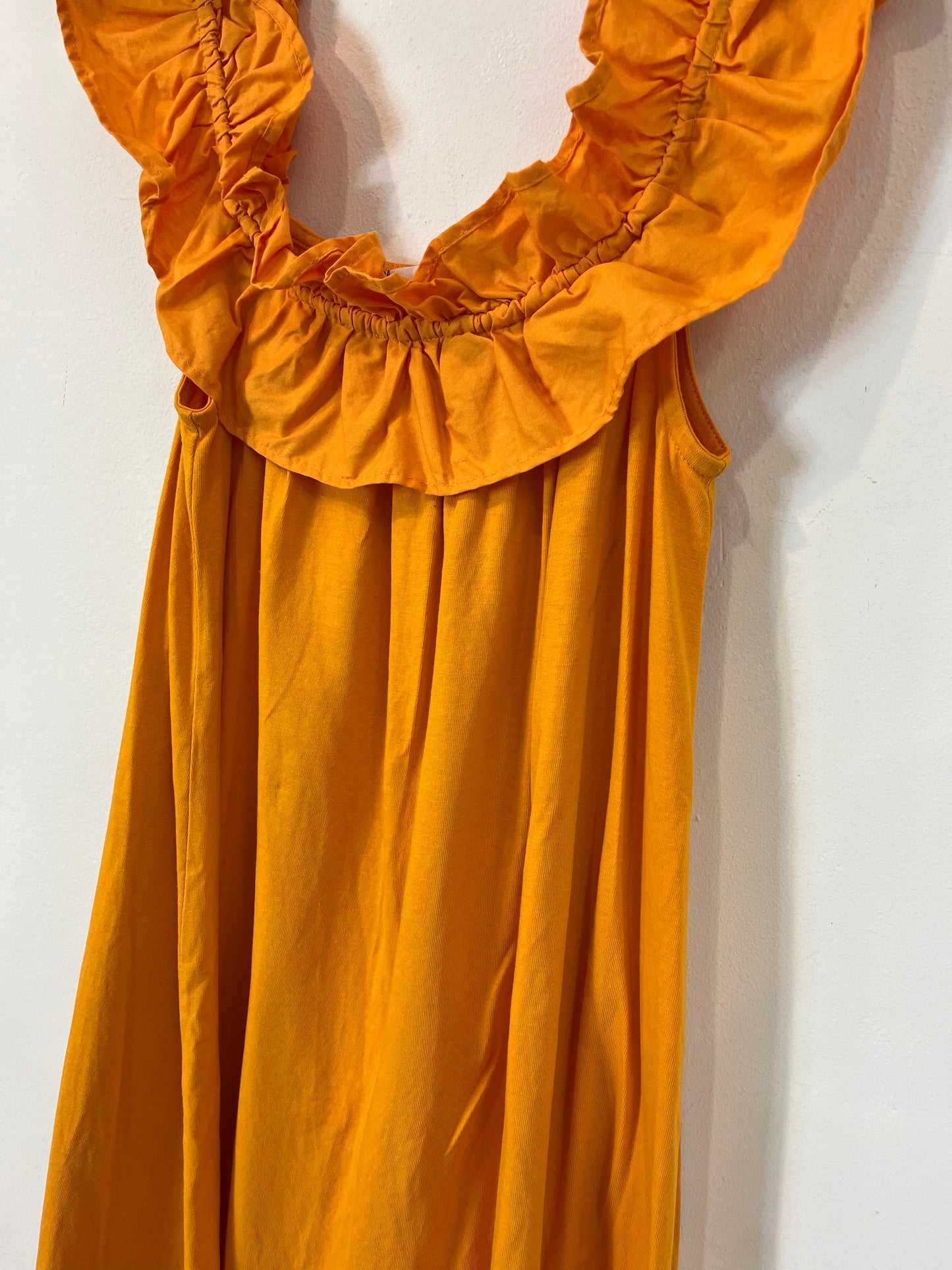 MANGO. Vestido midi melocotón. T S