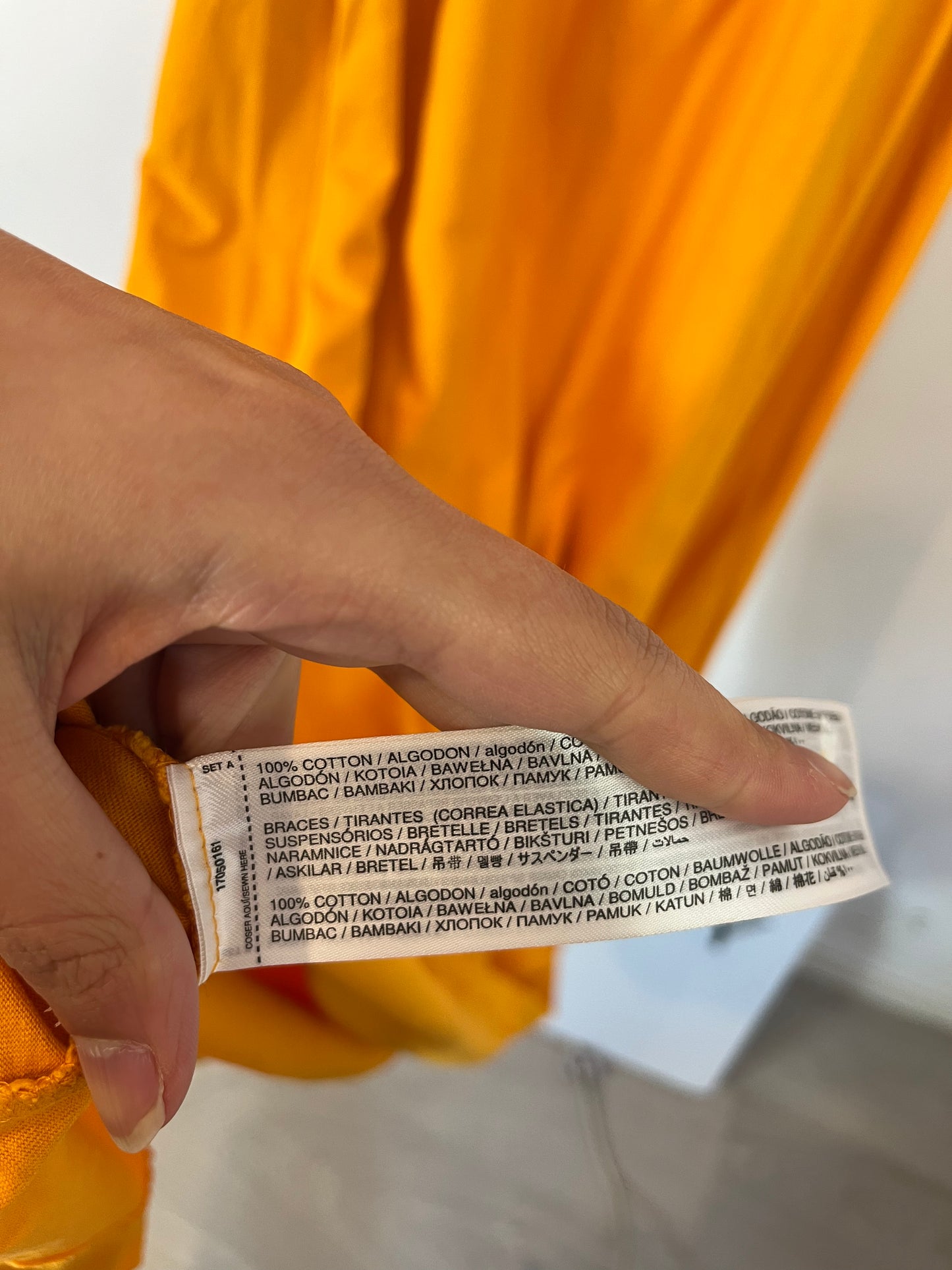 MANGO. Vestido midi melocotón. T S