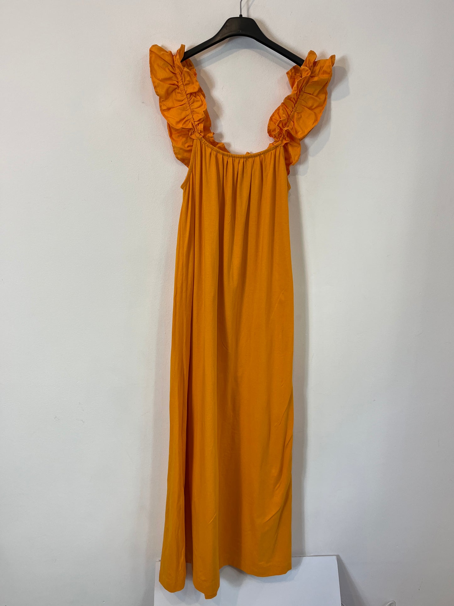 MANGO. Vestido midi melocotón. T S