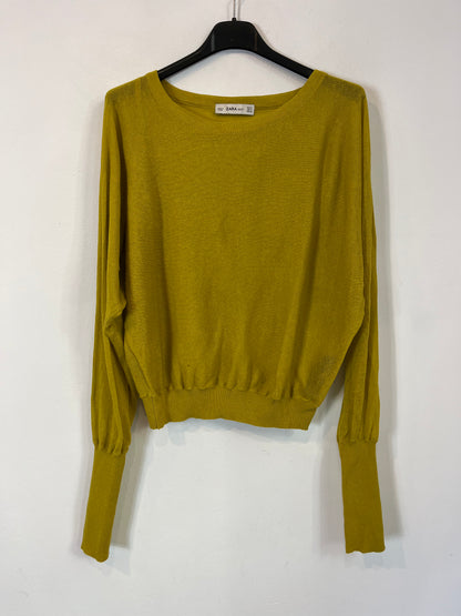 ZARA. Jersey fino color pistacho. T S