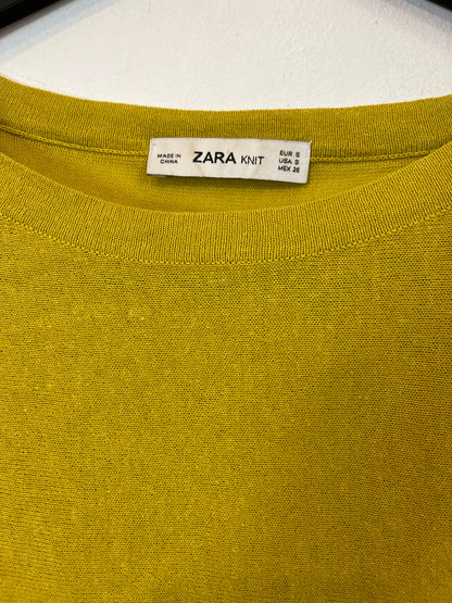 ZARA. Jersey fino color pistacho. T S