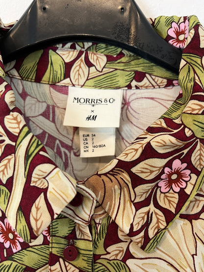 H&M. Vestido midi botones. T 34