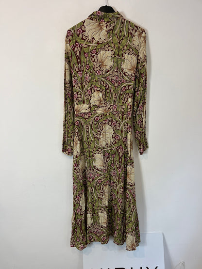 H&M. Vestido midi botones. T 34