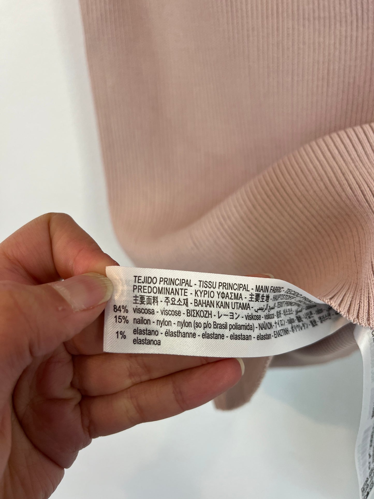 ZARA. top rosa flor T.s