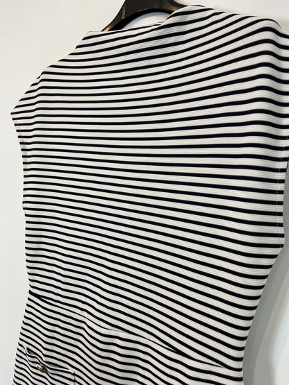 ZARA. Vestido rayas azul y blanco  T.s