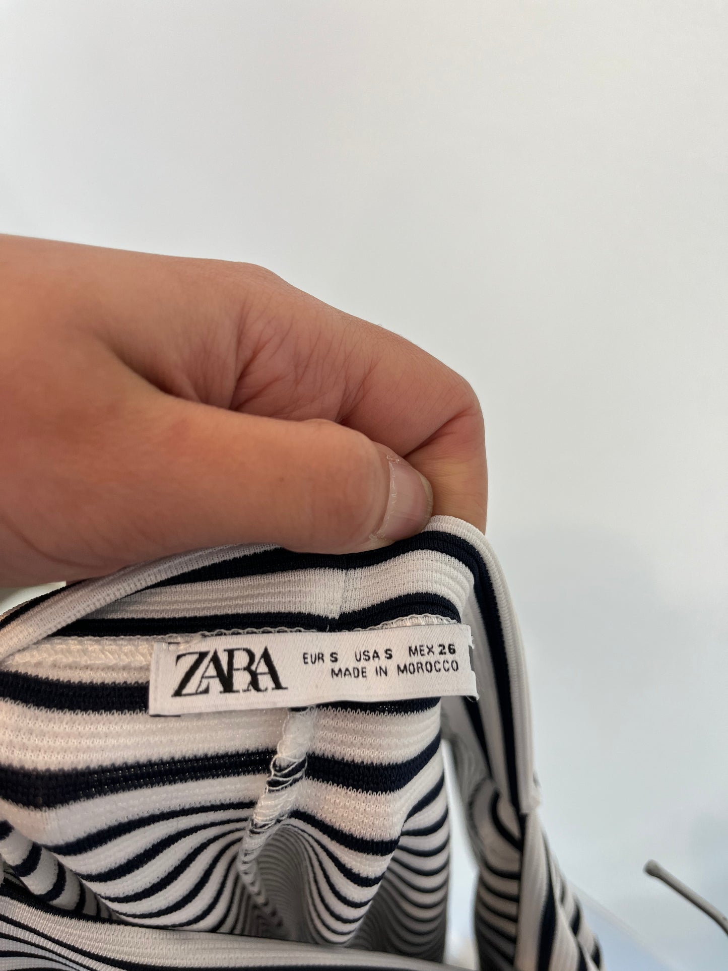 ZARA. Vestido rayas azul y blanco  T.s