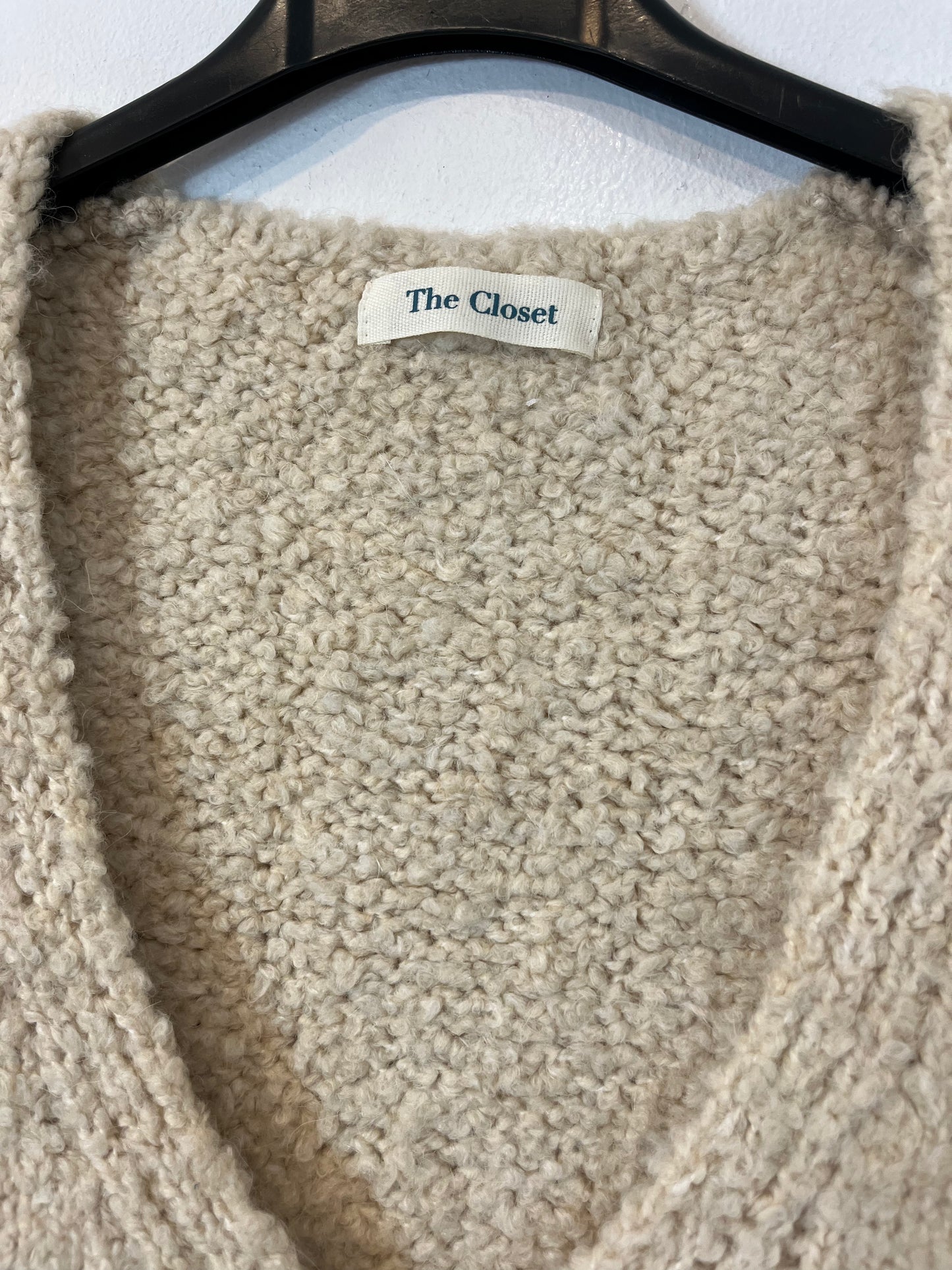 THE CLOSET. Chaleco beige con lana. T M
