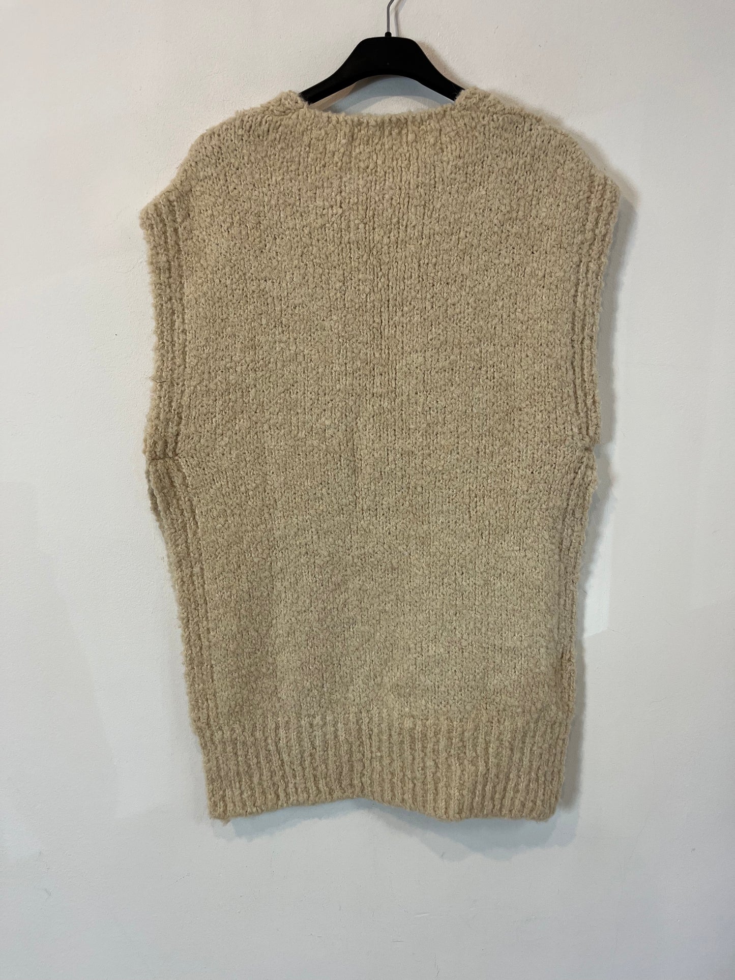 THE CLOSET. Chaleco beige con lana. T M