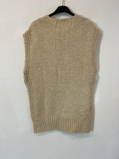 THE CLOSET. Chaleco beige con lana. T M