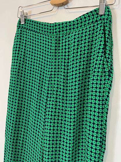 ZARA. Pantalón fluido estampado geométrico. T XS