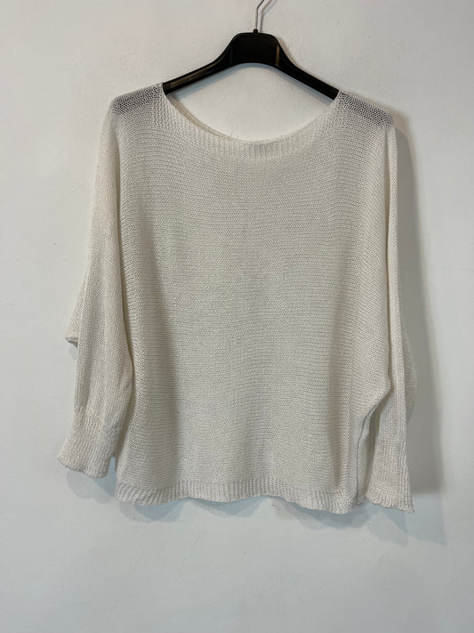 OTRAS. Top blanco calado. T S