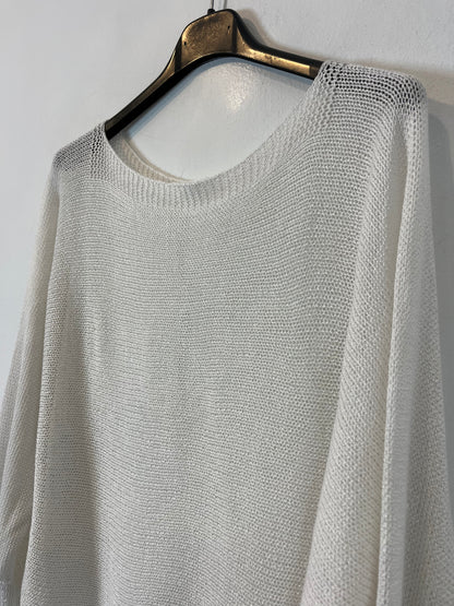 OTRAS. Top blanco calado. T S