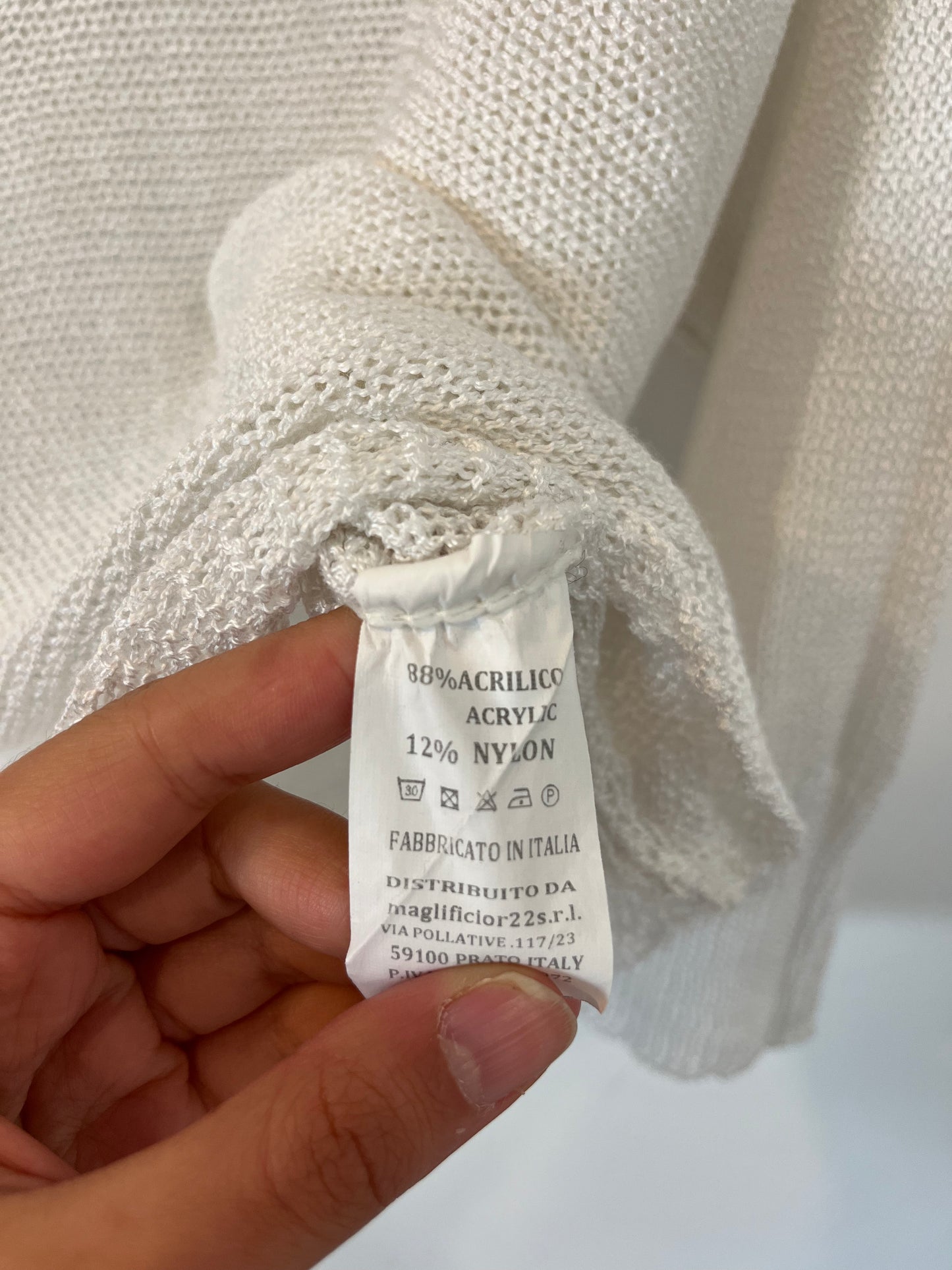 OTRAS. Top blanco calado. T S