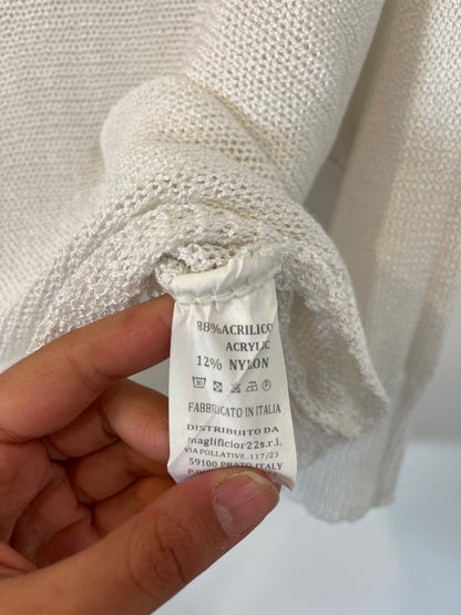 OTRAS. Top blanco calado. T S