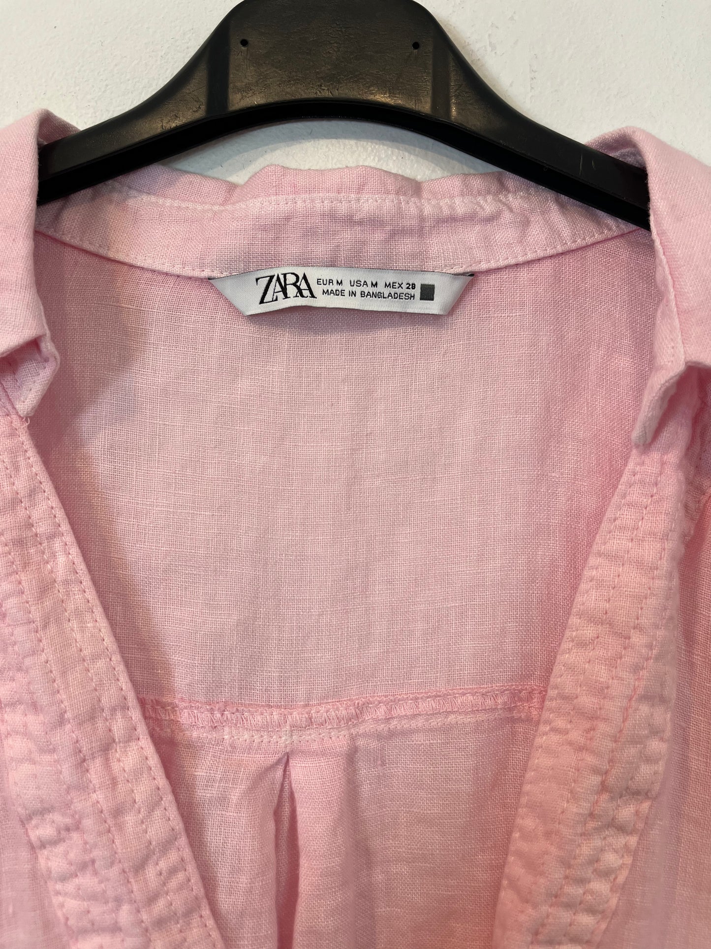 ZARA. Pink linen blouse. TM