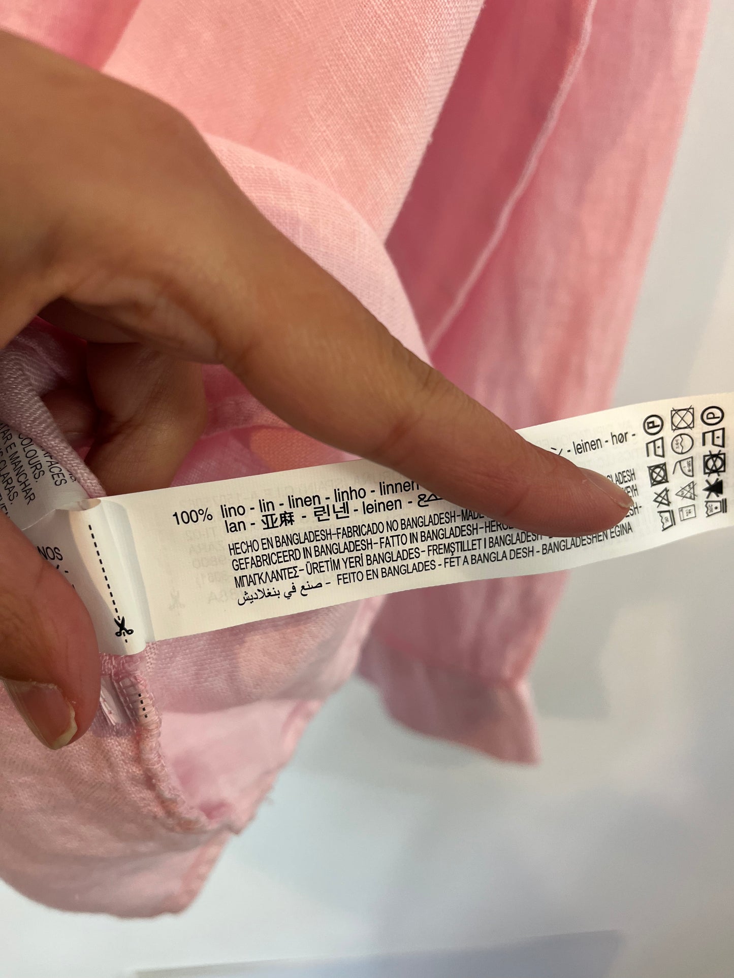 ZARA. Pink linen blouse. TM