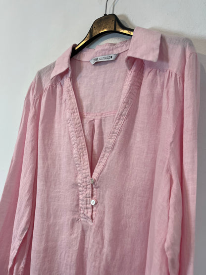 ZARA. Pink linen blouse. TM