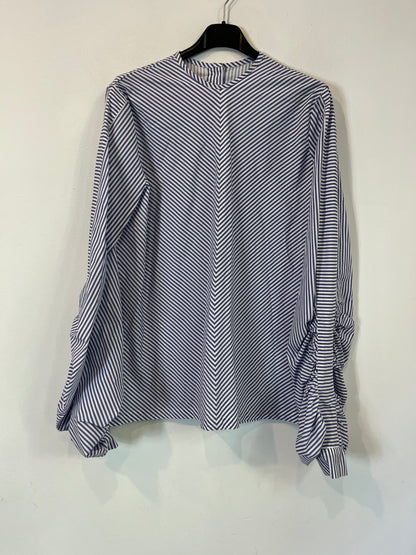 SILVIA TCHERASSI. Blusa rayas detalle mangas. T M