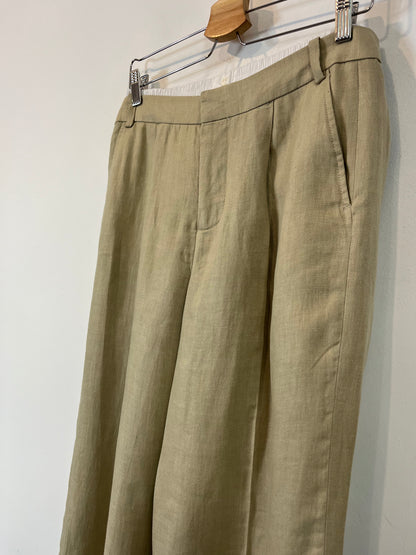ZARA. Beige flowing waist trousers. TS