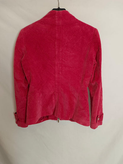PURIFICACIÓN GARCIA. Pink corduroy jacket, size 40 (s)