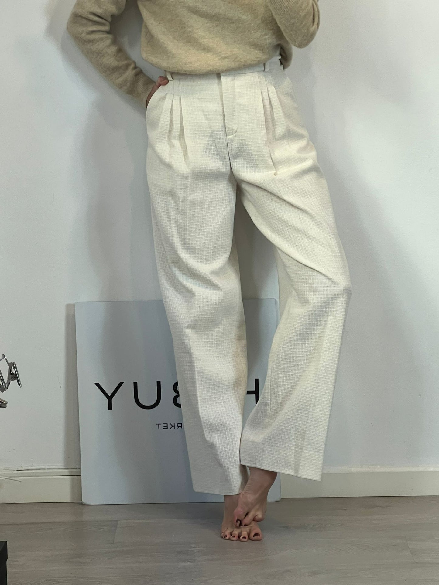 SAMSOE SAMSOE. Pantalón tweed pinzas. T XS