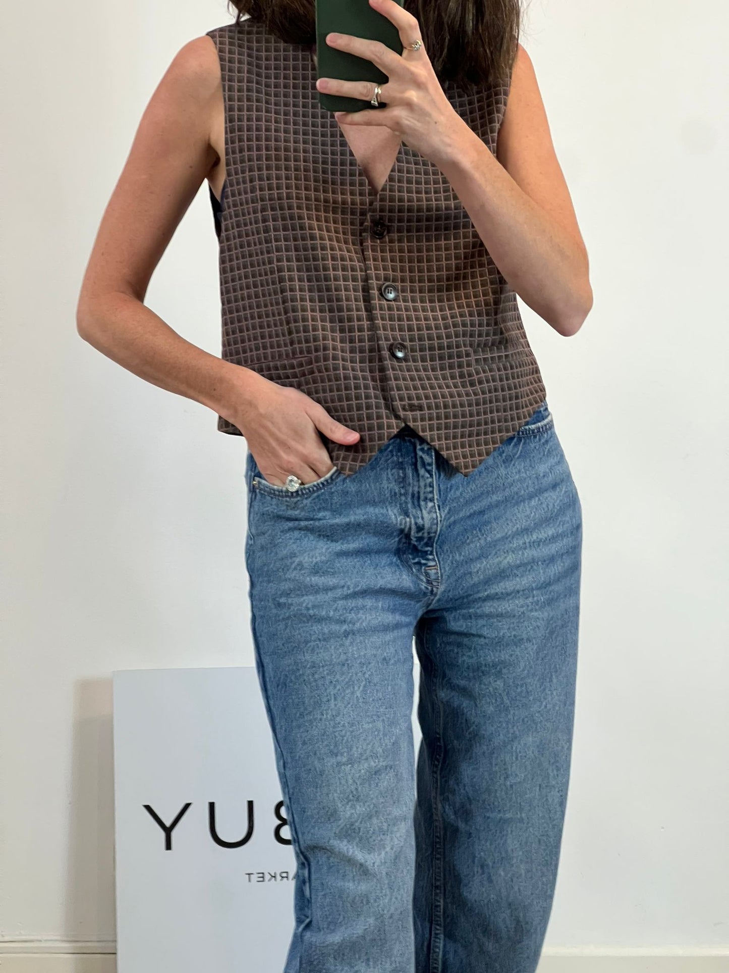 ZARA. Black stretch knit top. TL