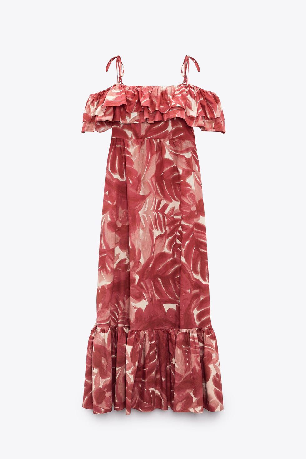 ZARA. Vestido largo de flores