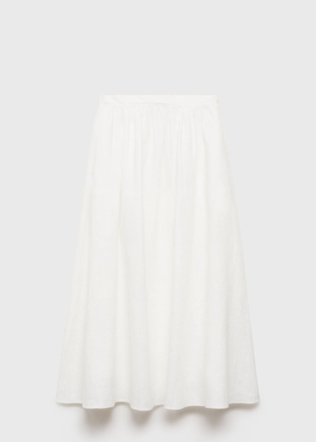 MANGO. Falda blanca evasé